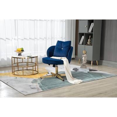 Navy Blue Modern Swivel Task Chair Adjustable Home Computer Executive Chair For Small Space,Living Room,Make-up,Studying