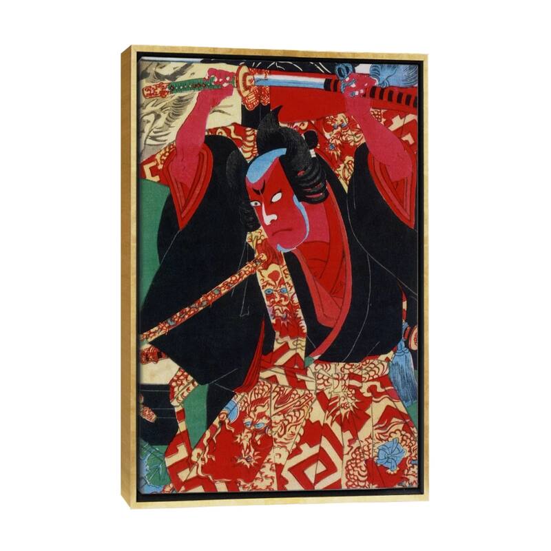 Large Wall Art, Framed Art, Asian Inspired Art, by Unknown Artist - Gold