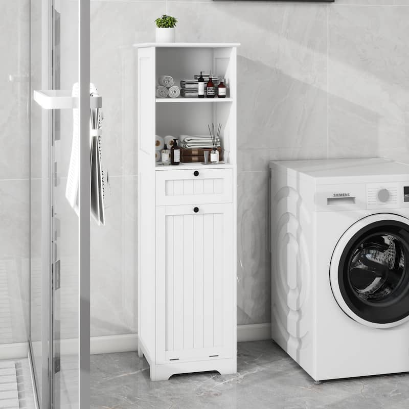 One-Drawer Tilt-Out Laundry Sorter Cabinet