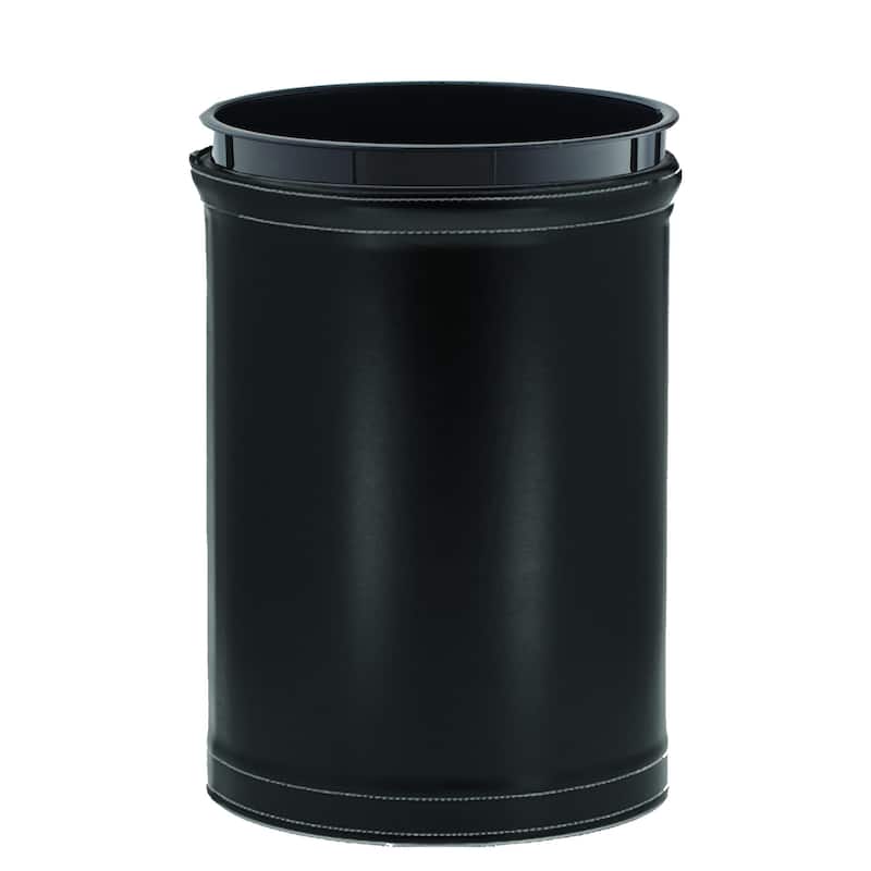 STITCHED 13Qt Oval Wastebasket w/ Liner (2pc Set)