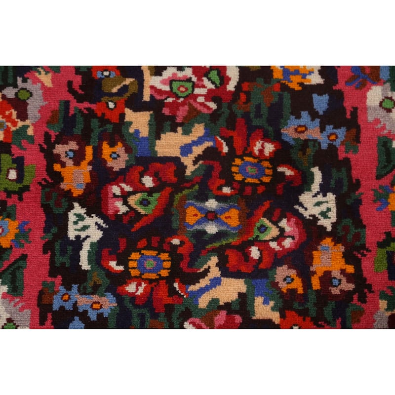 Hand Knotted Oriental 100% Wool Carpet Traditional Floral Pink Bakhtiari Area Rug - 5' 3'' X 3' 7''