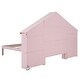 preview thumbnail 7 of 9, Twin Size Pink Bed with House-shaped Headboard Built-in Light Strips