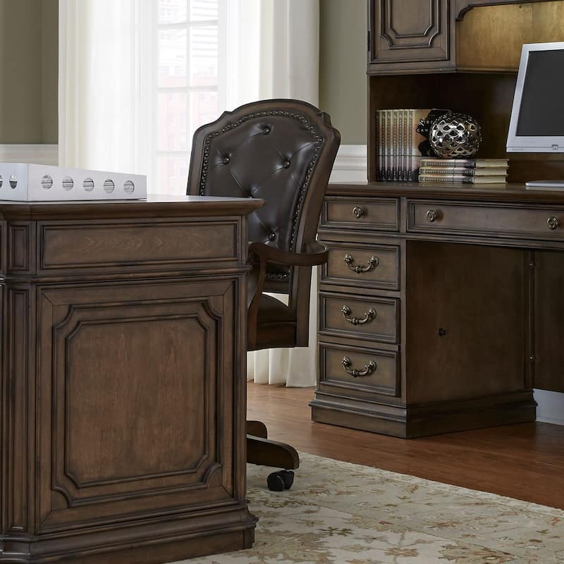 Amelia Antique Toffee Jr Executive Office Chair - Brown