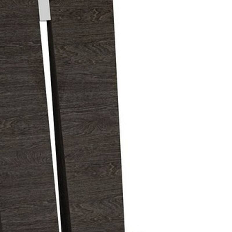 HomeRoots Set of Two Gray And Dark Brown Upholstered Dining Side Chairs