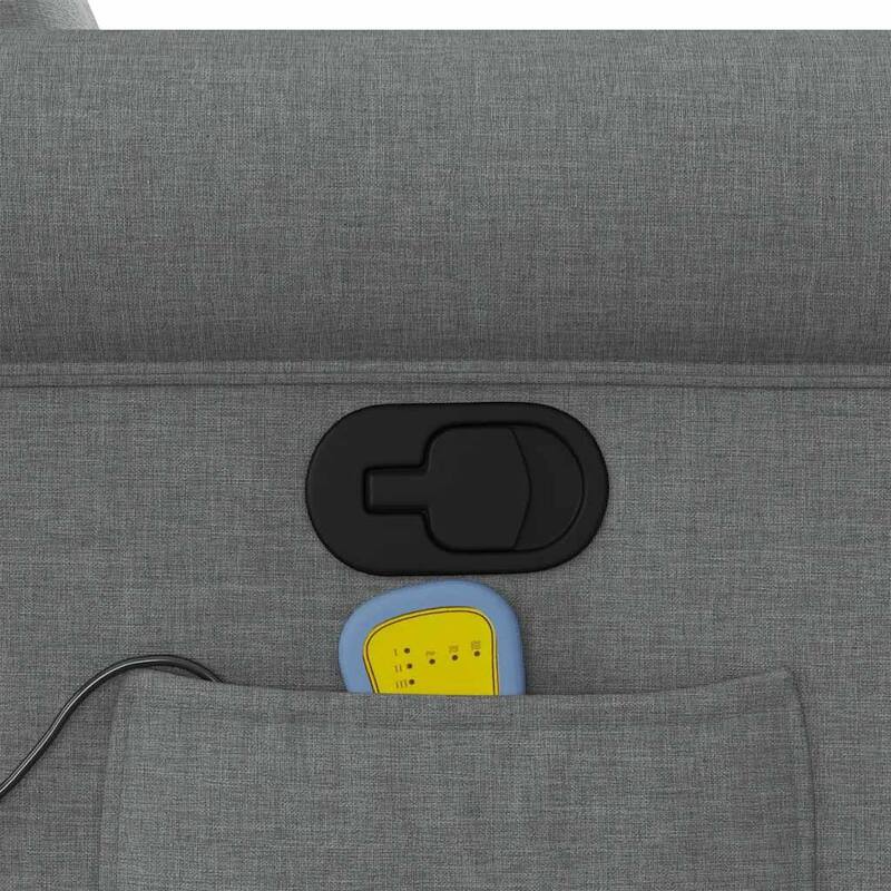 vidaXL Massage Recliner Chair Dark Grey Fabric