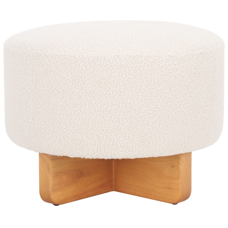 SAFAVIEH Home Riah Boucle Round Ottoman