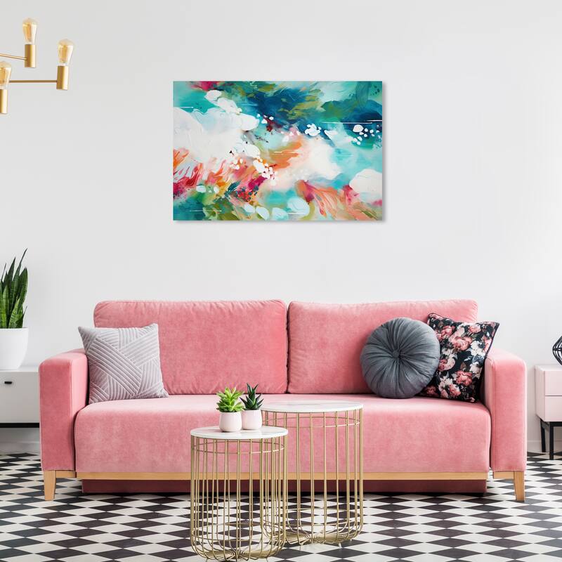Wynwood Studio Abstract Stormy Garden Green and Modern & Contemporary Wall Art Canvas Print - 24 x 36