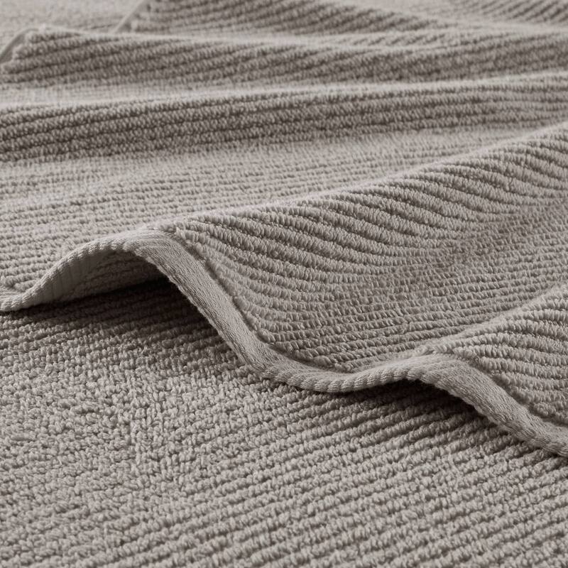 Madison Park Diagonal Ribbed Cotton Quick Dry Towel Set