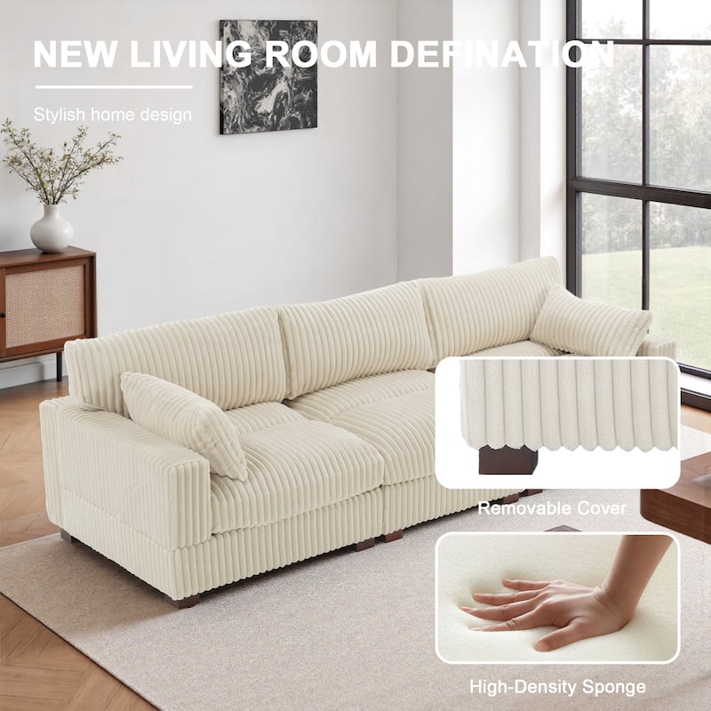 U-shaped Modular Sectional Set Upholstered Sofa Couch