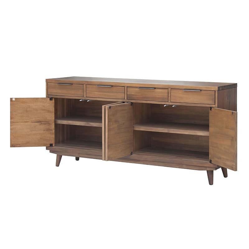 NPD Furniture Piero Chevron Buffet with 4 Drawers and 4 Doors