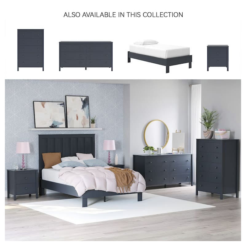 Signature Design by Ashley Simmenfort Blue Platform Bed