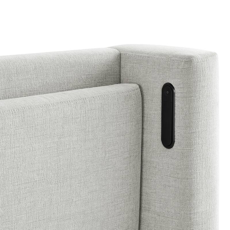 Stanford Upholstered Wingback Bed