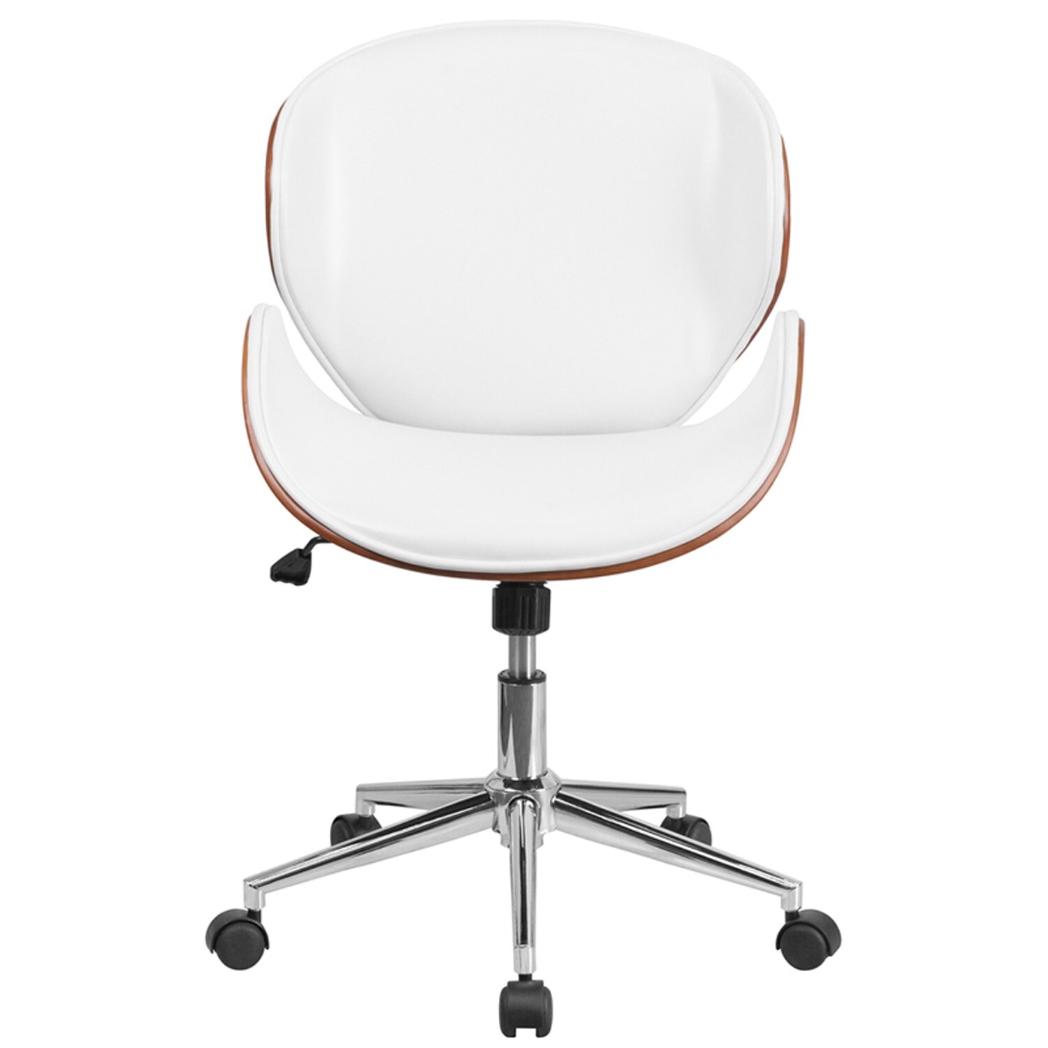 White wooden swivel desk hotsell chair