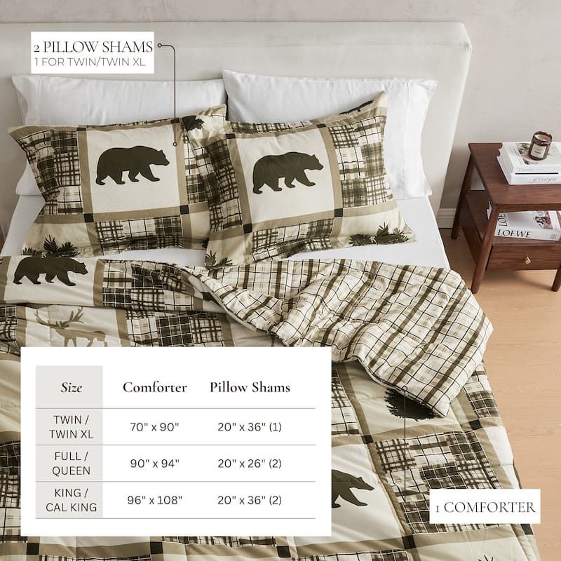 Linery & Co. All-Season Printed Down Alternative Comforter Set