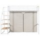 preview thumbnail 9 of 17, Twin Size Metal Loft Bed with Wardrobe and Storage Shelves