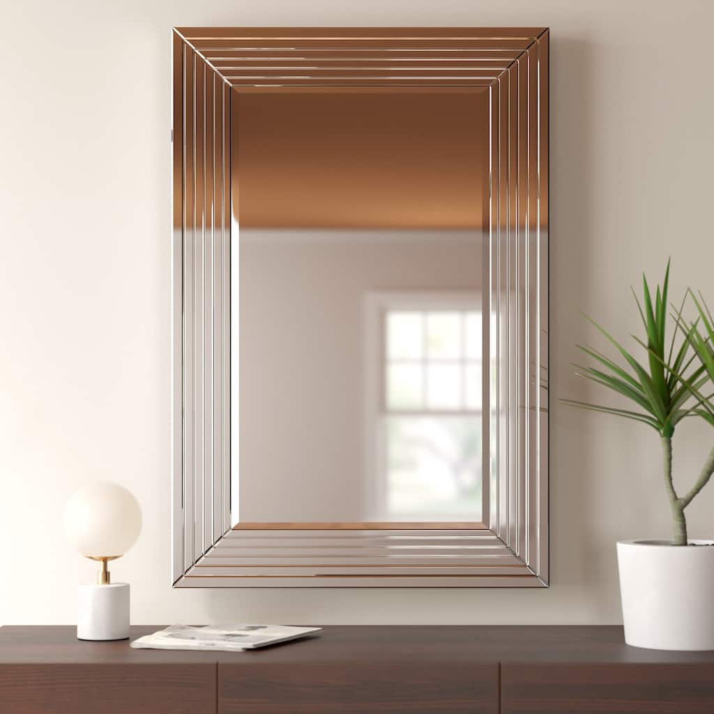 Allan Andrews Lenox Clear Glass Stepped Mirror - 39.3/4" x 59.1/2" x 2"
