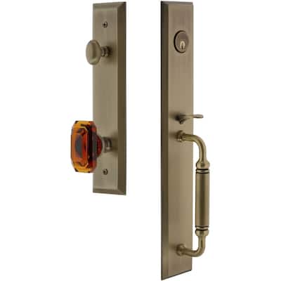 Grandeur Fifth Avenue Solid Brass Rose Keyed Entry Single Cylinder "C"