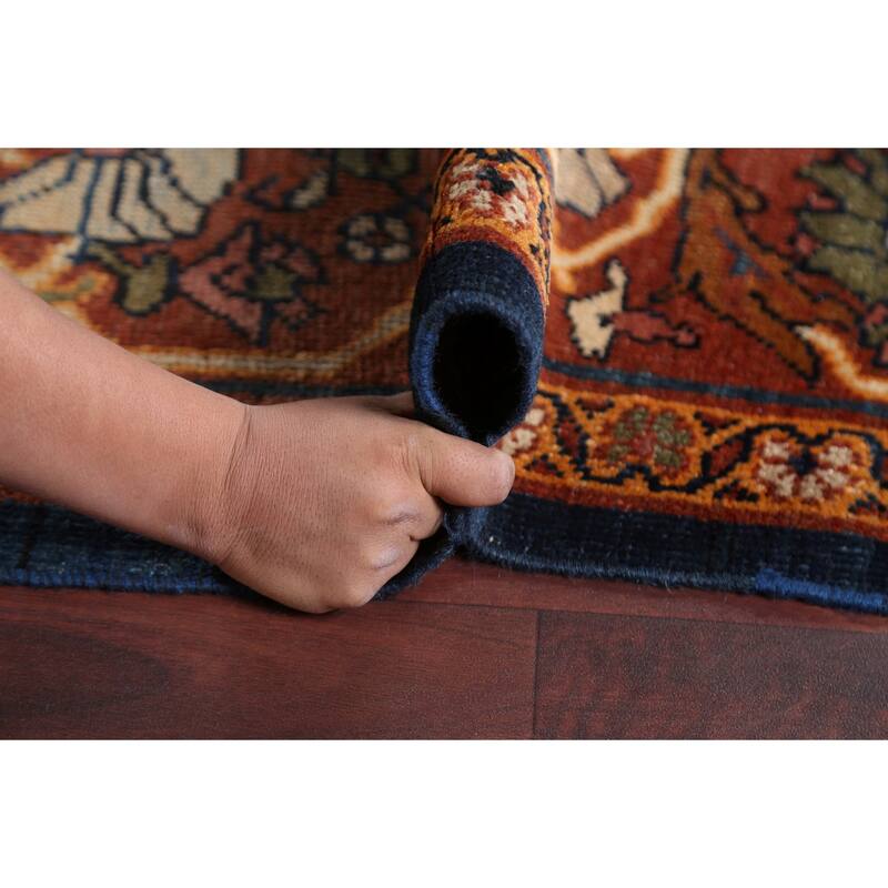 Pre-1900 Vegetable Dye Mahal Persian Area Rug Hand-knotted Wool Carpet - 8'10" x 11'8"