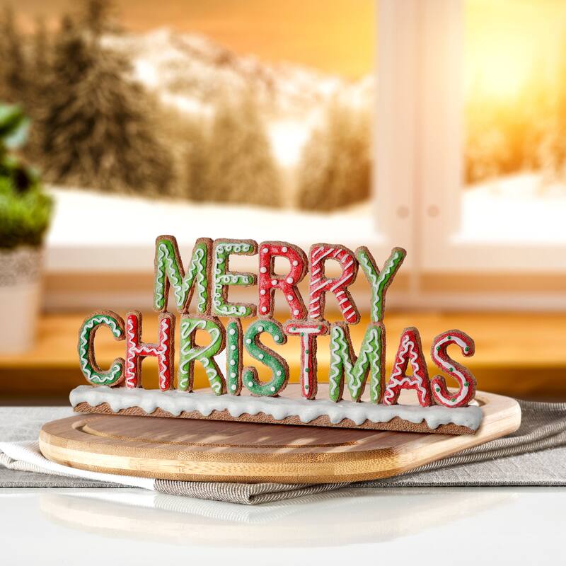 11.2" Resin "Merry Christmas" Gingerbread