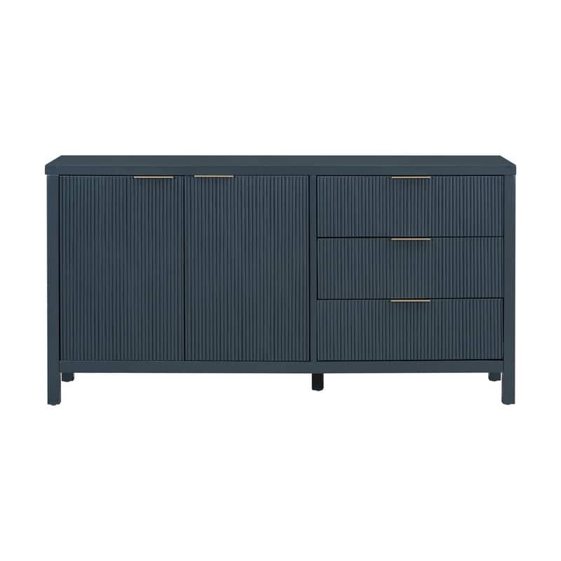 60" Modern 2-Door Sideboard Cabinet with Functional Storage Drawers for Entryway Living Room or Hallway