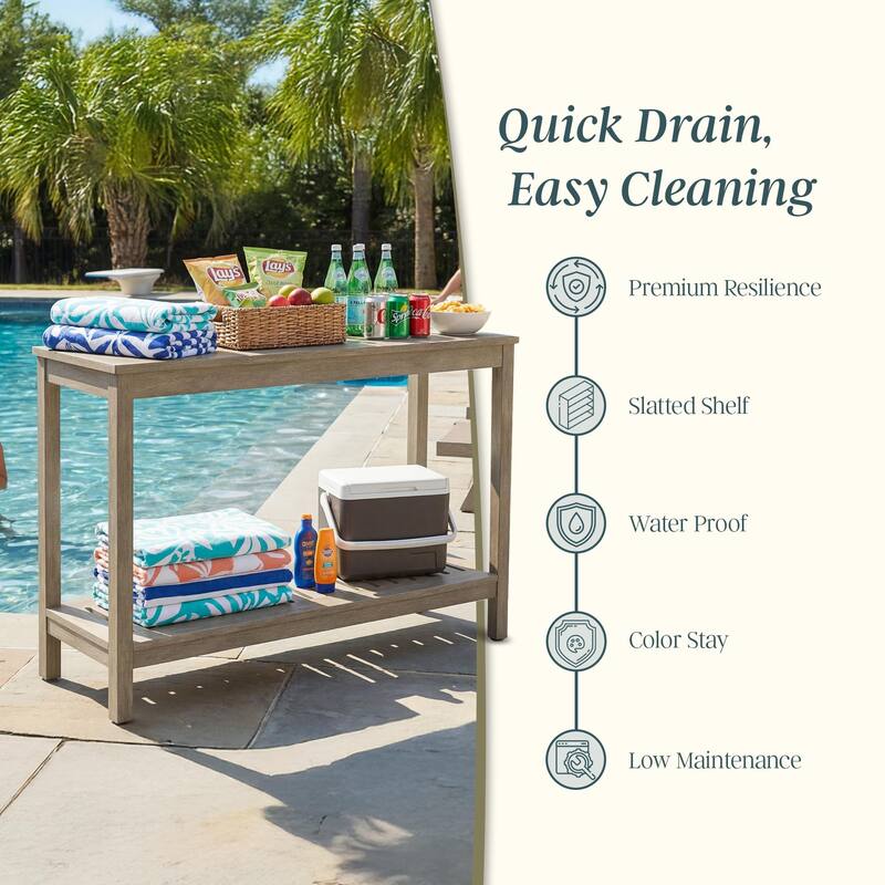 DTY Outdoor Living Longs Peak Eucalyptus Console Table