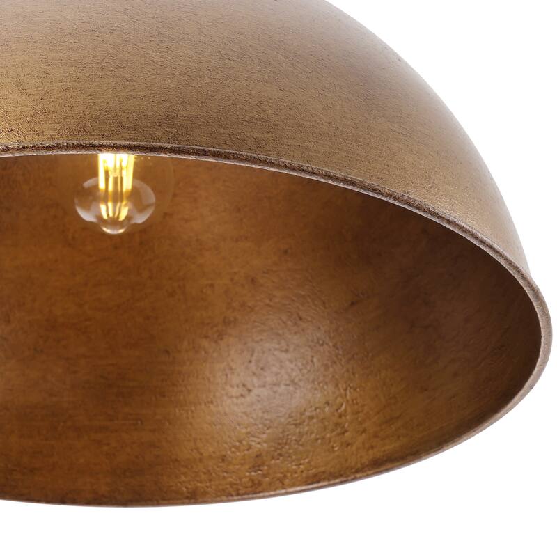 Modern Industrial 1-Light Dome Metal Pendant Light for Kitchen Island