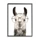 Stupell Llama Farm Animal Eyeglasses Framed Giclee Art by Victoria ...