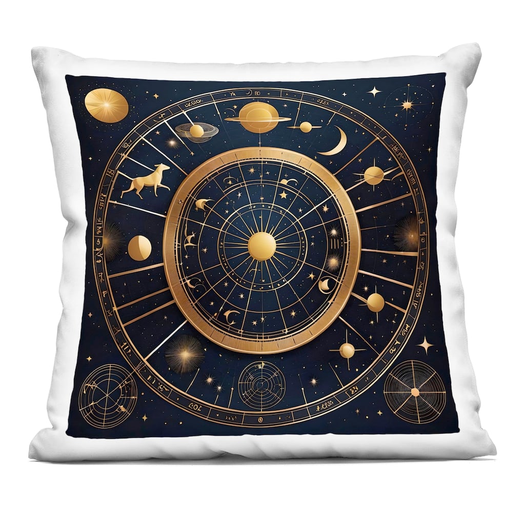 Stupell Astrology Zodiac Birth Chart Decorative Printed Throw Pillow Design by Tabz Jones