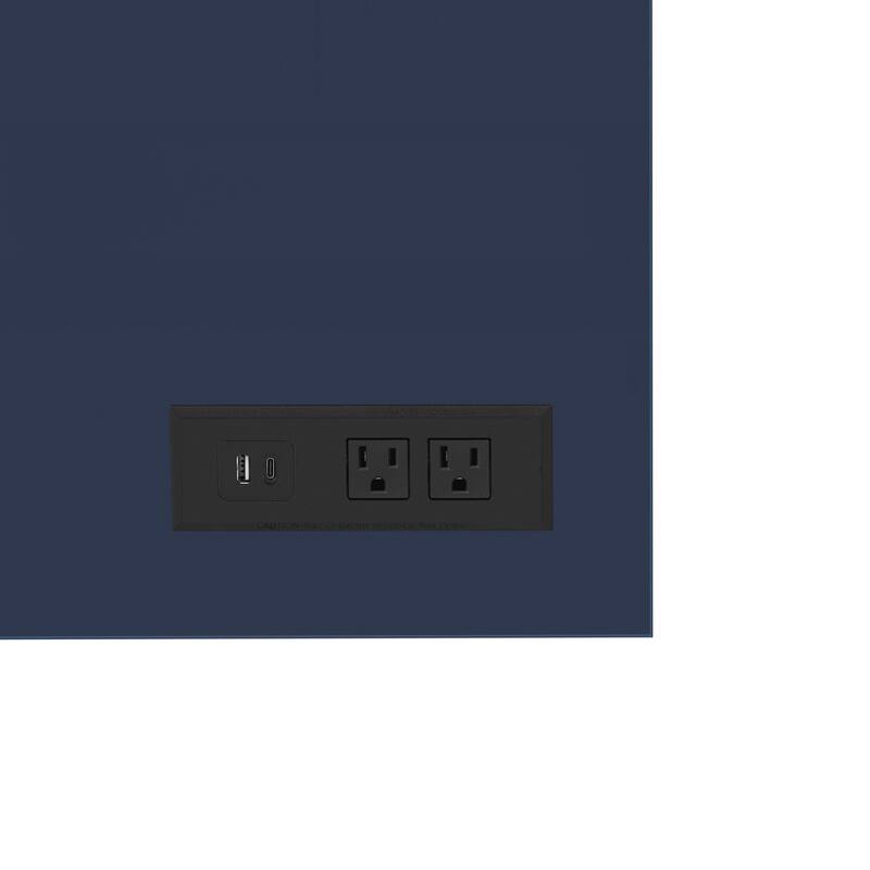 Modern 4-Door Sideboard Buffet with Power Outlets & USB Ports