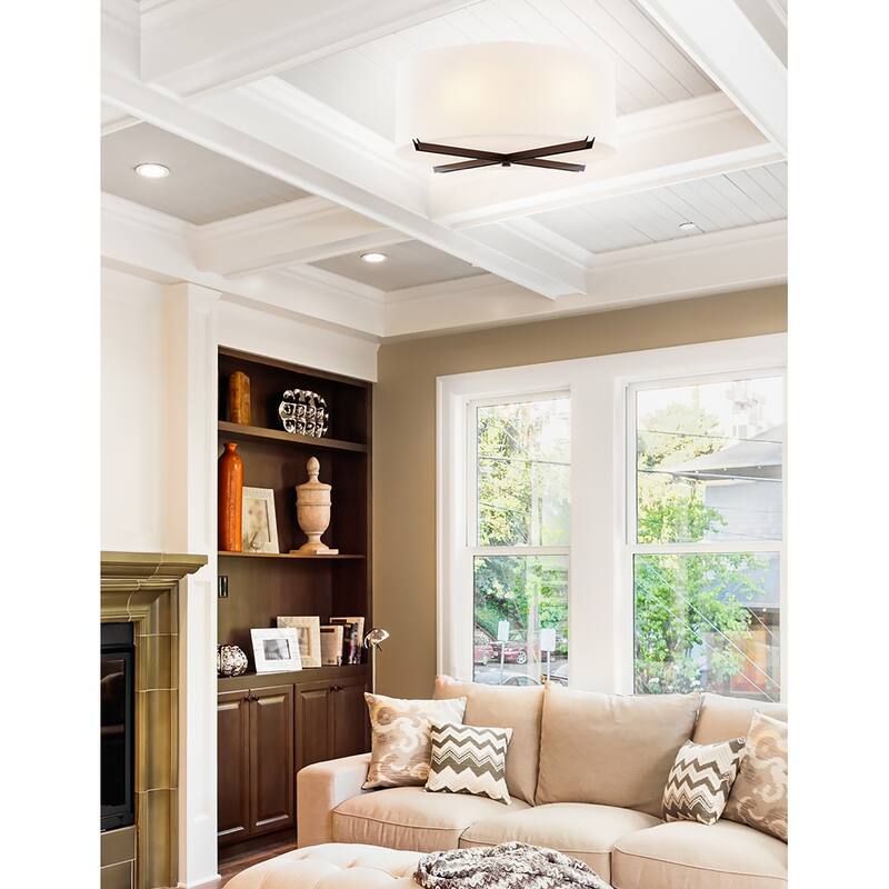 EVOLV Acryluxe Crossbar 18-inch Close-to-Ceiling Drum with Opal Acrylic