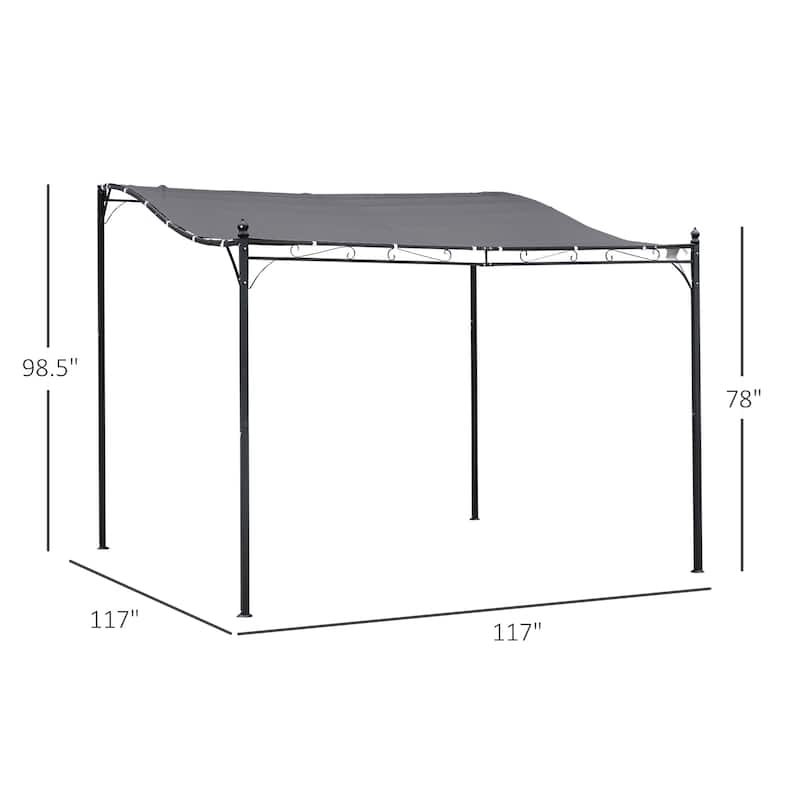 Outsunny Steel Outdoor Pergola Patio Canopy