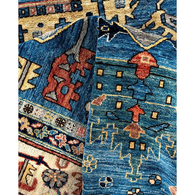 Serapi One-of-a-Kind Hand-Knotted Area Rug - Blue - 10' 1" x 13' 10"