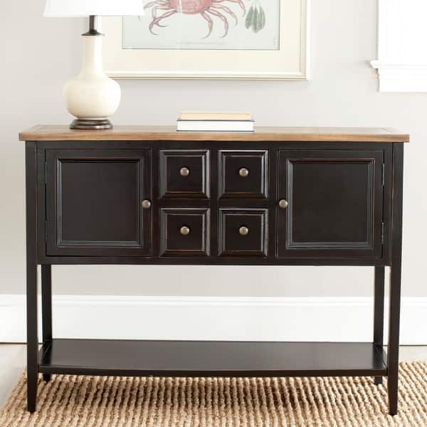 slide 2 of 5, SAFAVIEH Charlotte Black Storage Sideboard - 45.7" x 15" x 34"
