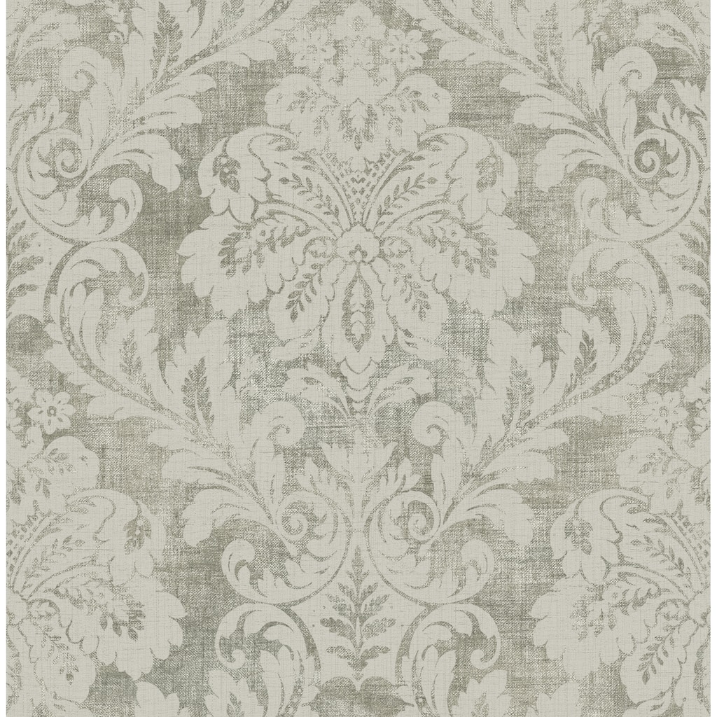 Seabrook Designs Shimmer Damask Unpasted Wallpaper
