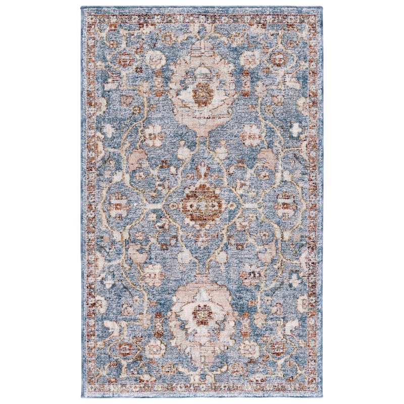 SAFAVIEH Heirloom Glynis Traditional Oriental Rug - 2'6" x 4' - Grey/Blue Rust
