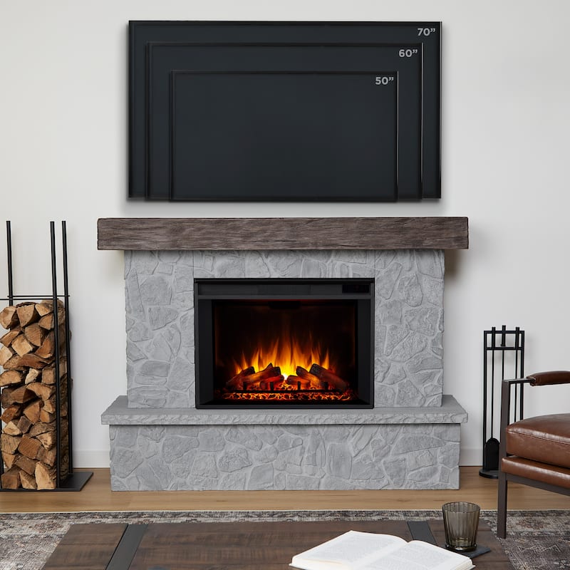 Odette Grand Electric Fireplace by Real Flame