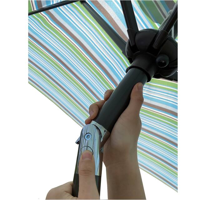 Patio Umbrella with Push Button Tilt and Crank, Market Table Umbrella