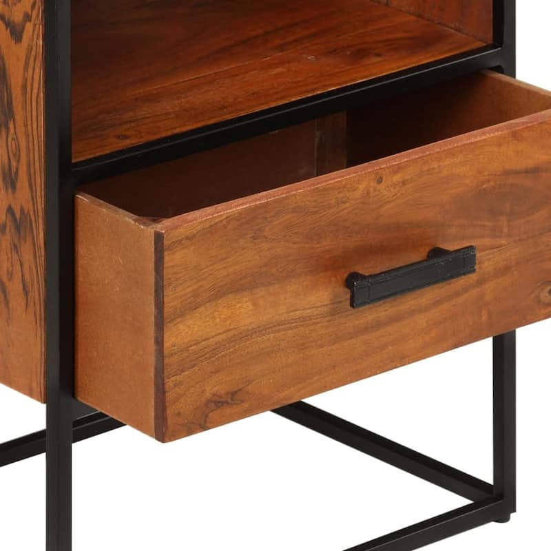 vidaXL Bed Cabinet 15.7"x11.8"x19.7" Solid Acacia Wood