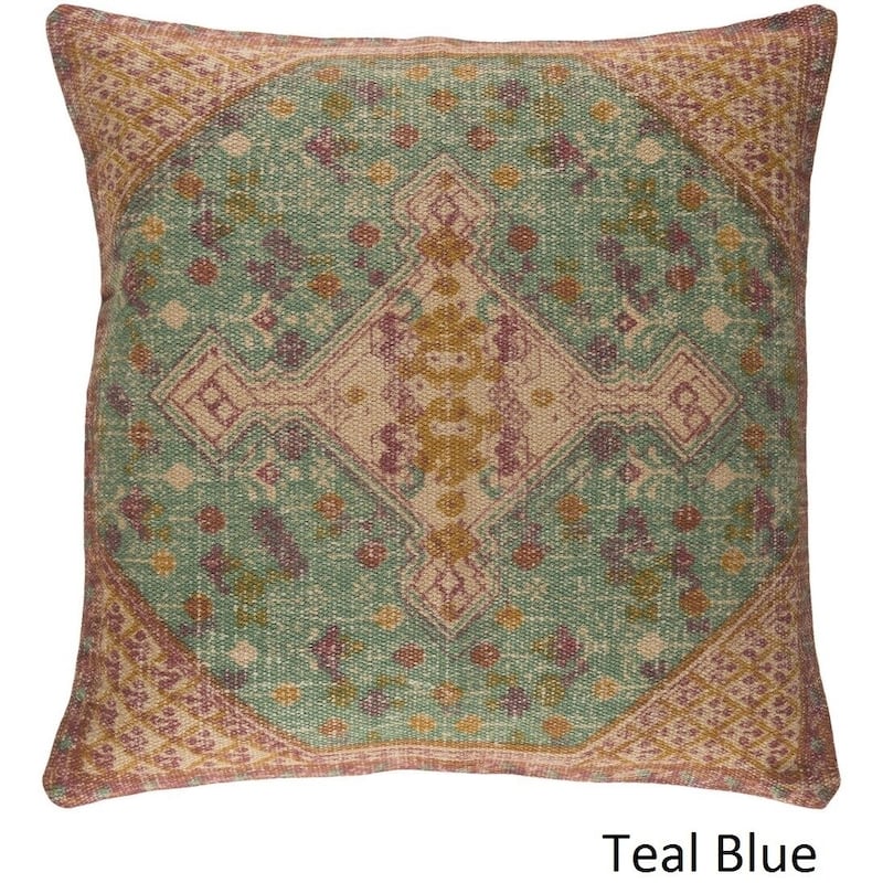 Artistic Weavers Lexie Bohemian 18-inch Feather Down or Polyester Filled Throw Pillow - Down - Teal