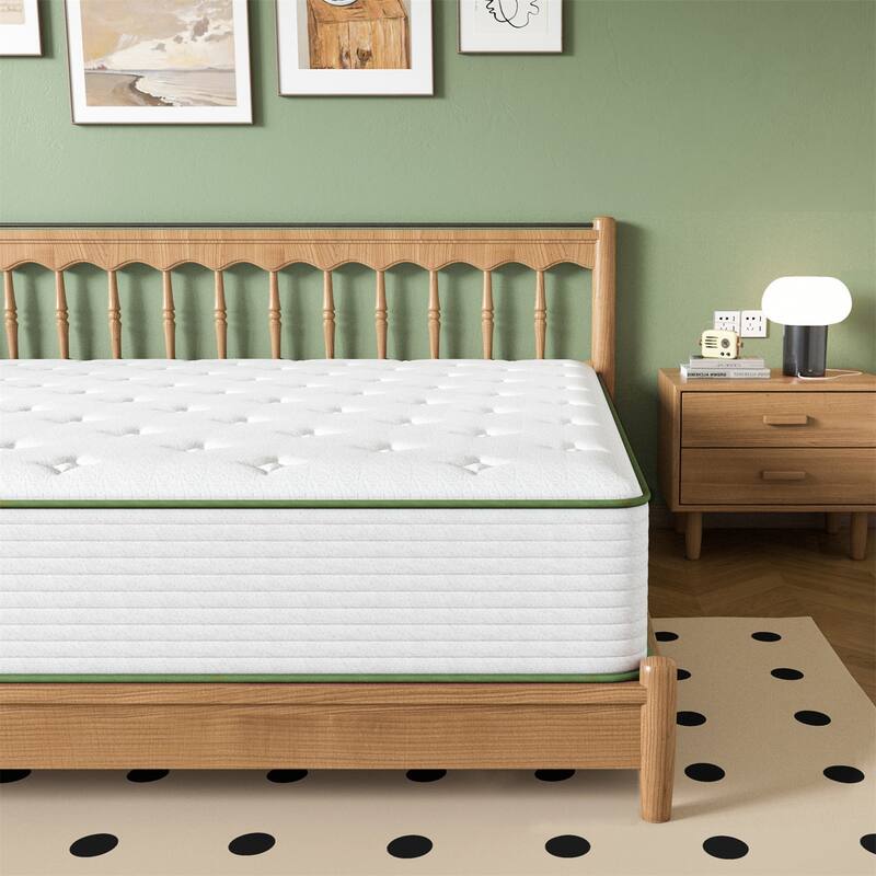SweDrea 12 in. Plush Gel Memory Foam Innerspring Hybrid Mattress with CertiPUR-US, SGS and OEKO-TEX