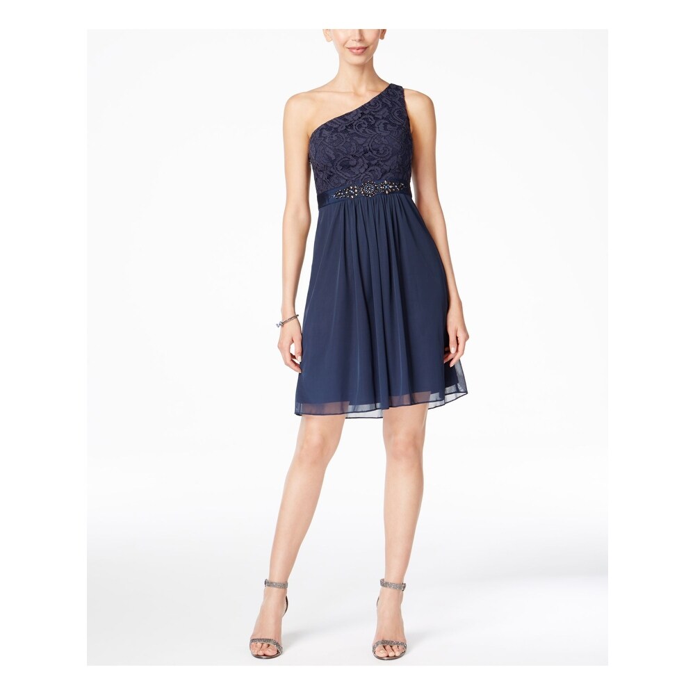 adrianna papell navy blue dress