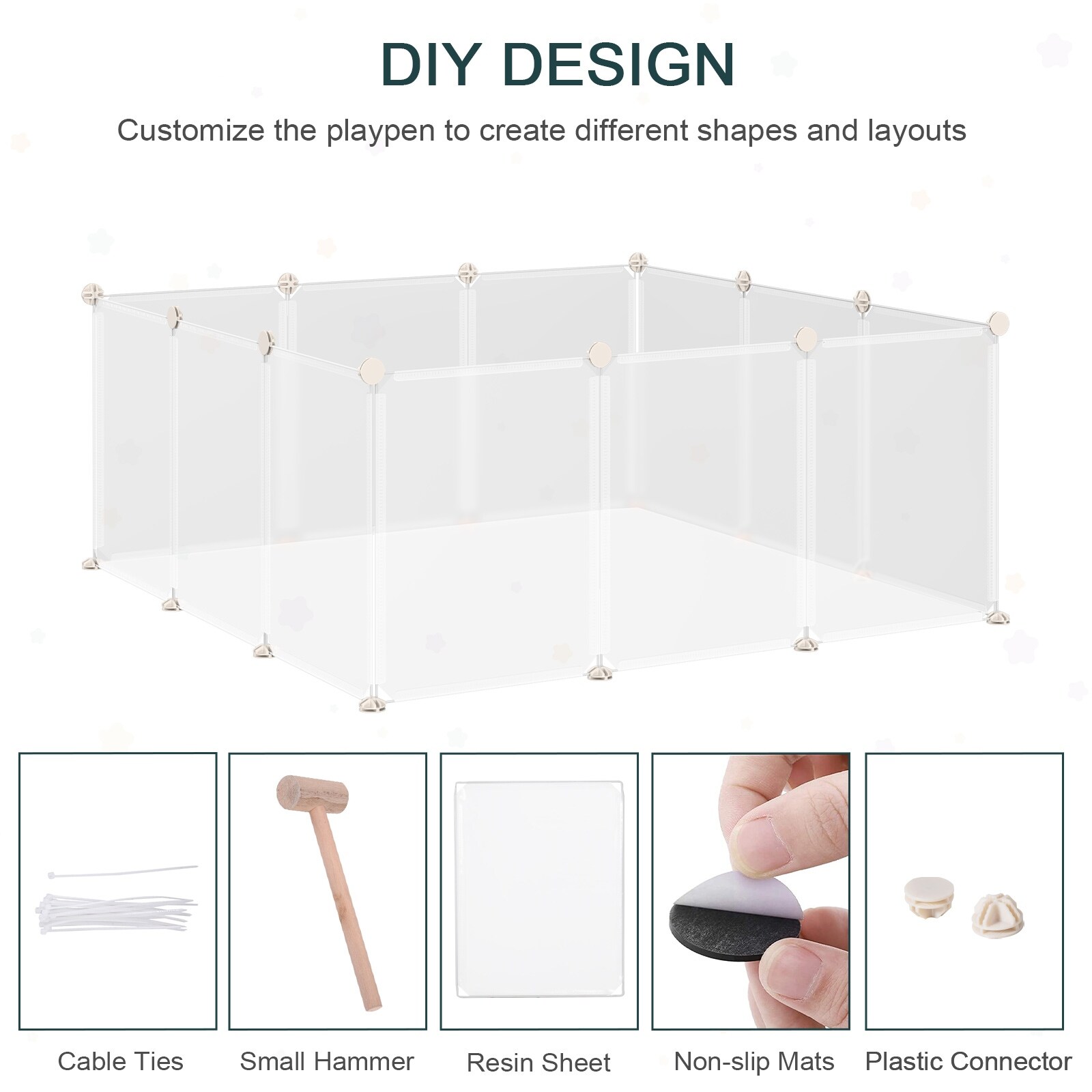 Pawhut Small Animal Playpen