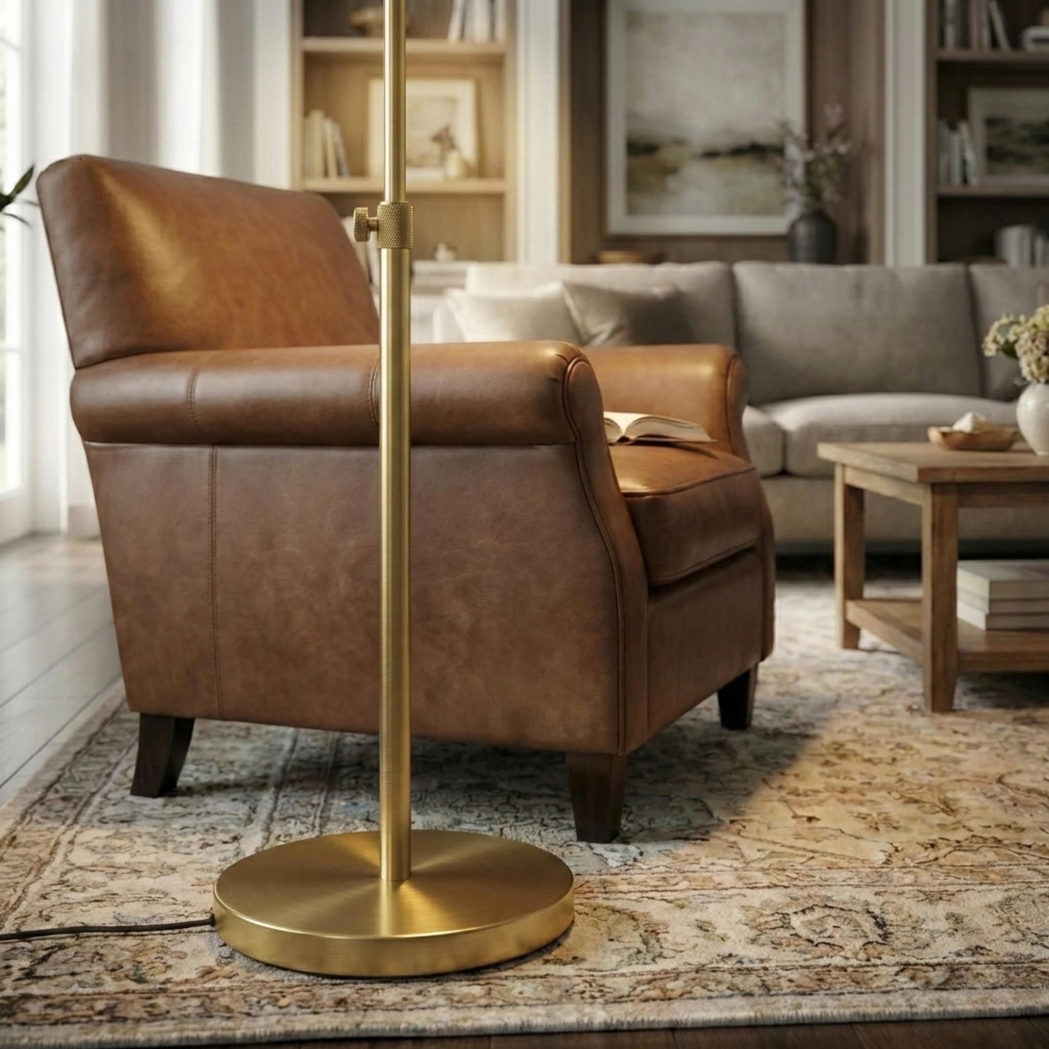 Sleek LED Floor Lamp with Adjustable Lighting