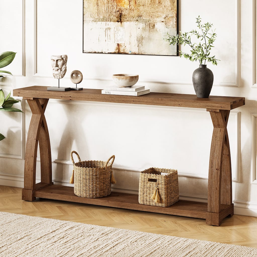63-Inch Solid Wood Console Table