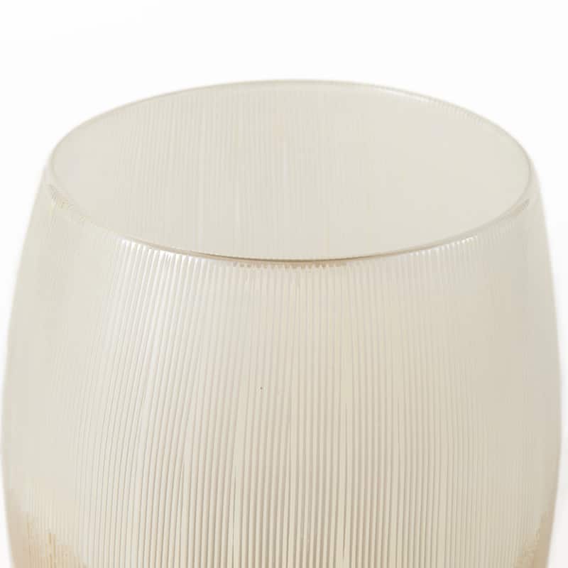 Agnetha Gold And Cream Glass Vase (14")