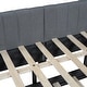 preview thumbnail 23 of 98, L-Shaped Backrest Daybed Upholstered Daybed Frame Classic Wood Slats Design with 2 Storage Drawers or Trundle, Full Size