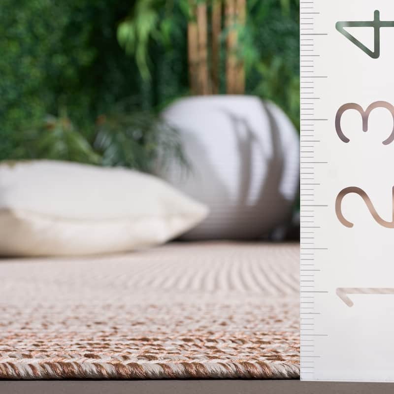 SAFAVIEH Handmade Braided Eiry Washable Indoor/Outdoor Rug - Weather Resistant & Easy Cleaning