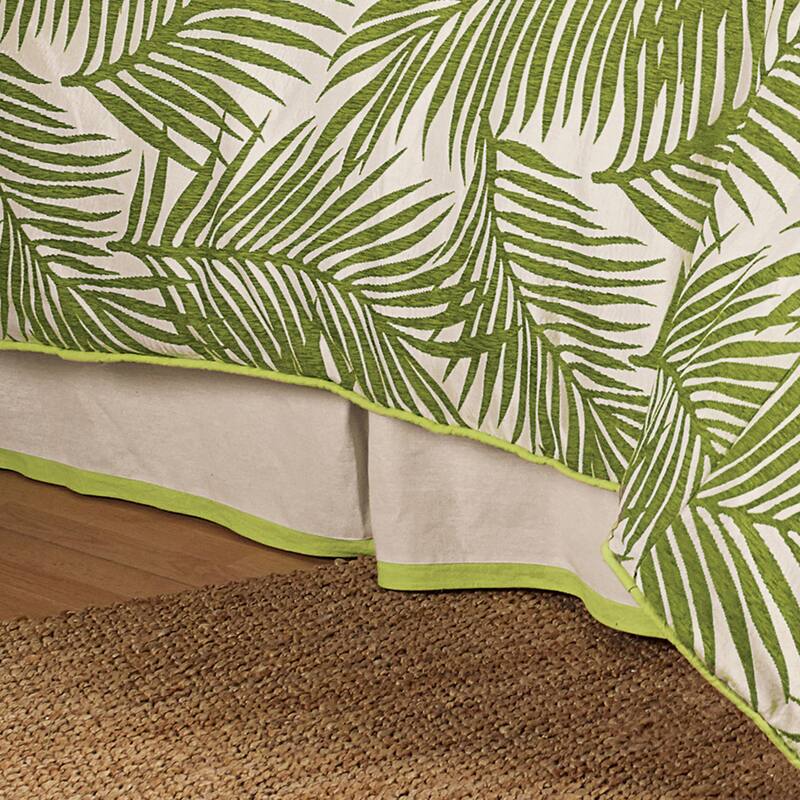 HiEnd Accents Capri Green Fern Print Bedskirt, 1PC