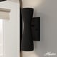 preview thumbnail 1 of 7, Hunter Zola Black 2-Light Wall Sconce - Bathroom, Bedroom, Dining Room, Hallway - Modern - Designer! Matte Black