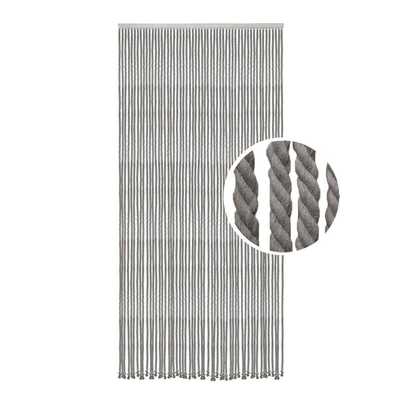 Braided Cotton/Polyester Rope Door Curtain 54 Strings 79" H x 36" W - 79" H x 36" W x 0.8" D